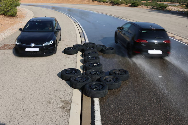 Dry and Wet road tire test. Source: autobild.de