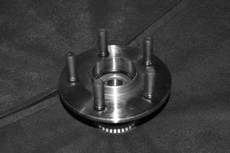 A wheel hub from a car